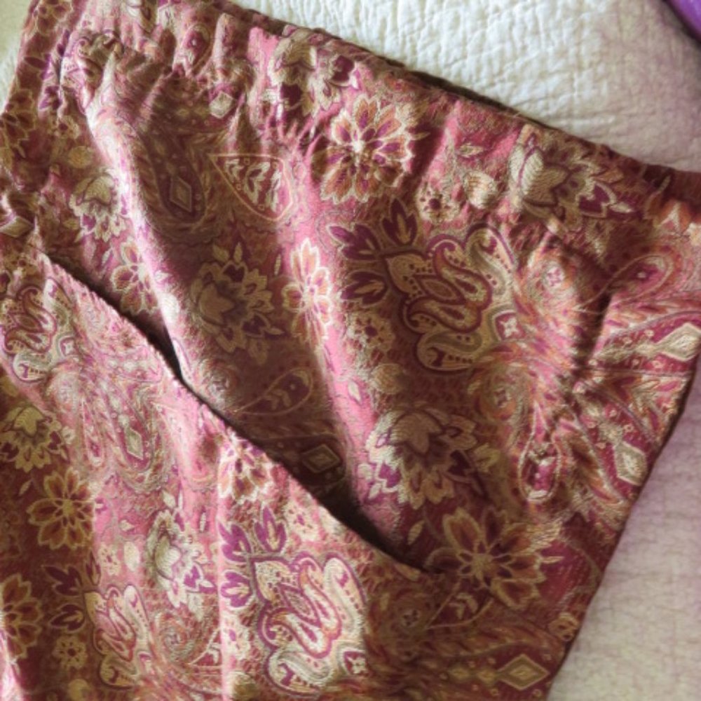 XLONG PILLOW SHAM SET OF TWO/BROWN VELVET RUST GOL - Picture 5 of 8